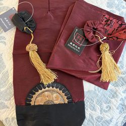 Wine Gift Bag Silk Decorative With Tassel Ties