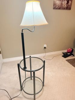 Side table with light