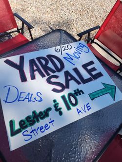 Weekend Moving Sale 10th Ave & Lester St 6/20&6/21