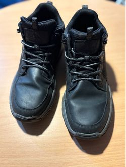 Nortiv 8 Men’s Black Lace Up Casual Work Boots, Size: 7.5
