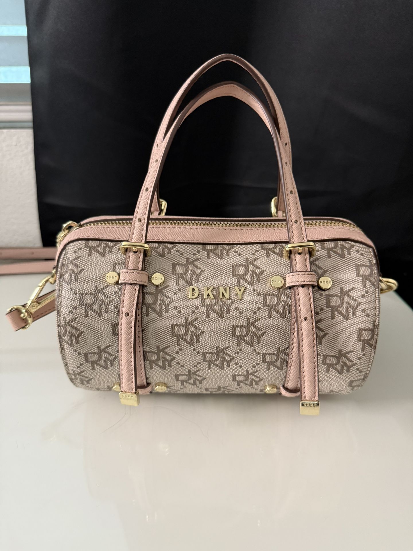 DKNY Beige Small leather Crossbody Purse