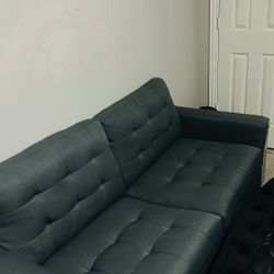 Dark grey couch , Medium size loveseat 