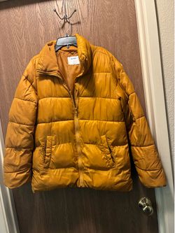 Old Navy mustard yellow puffer jacket in size S Adult
