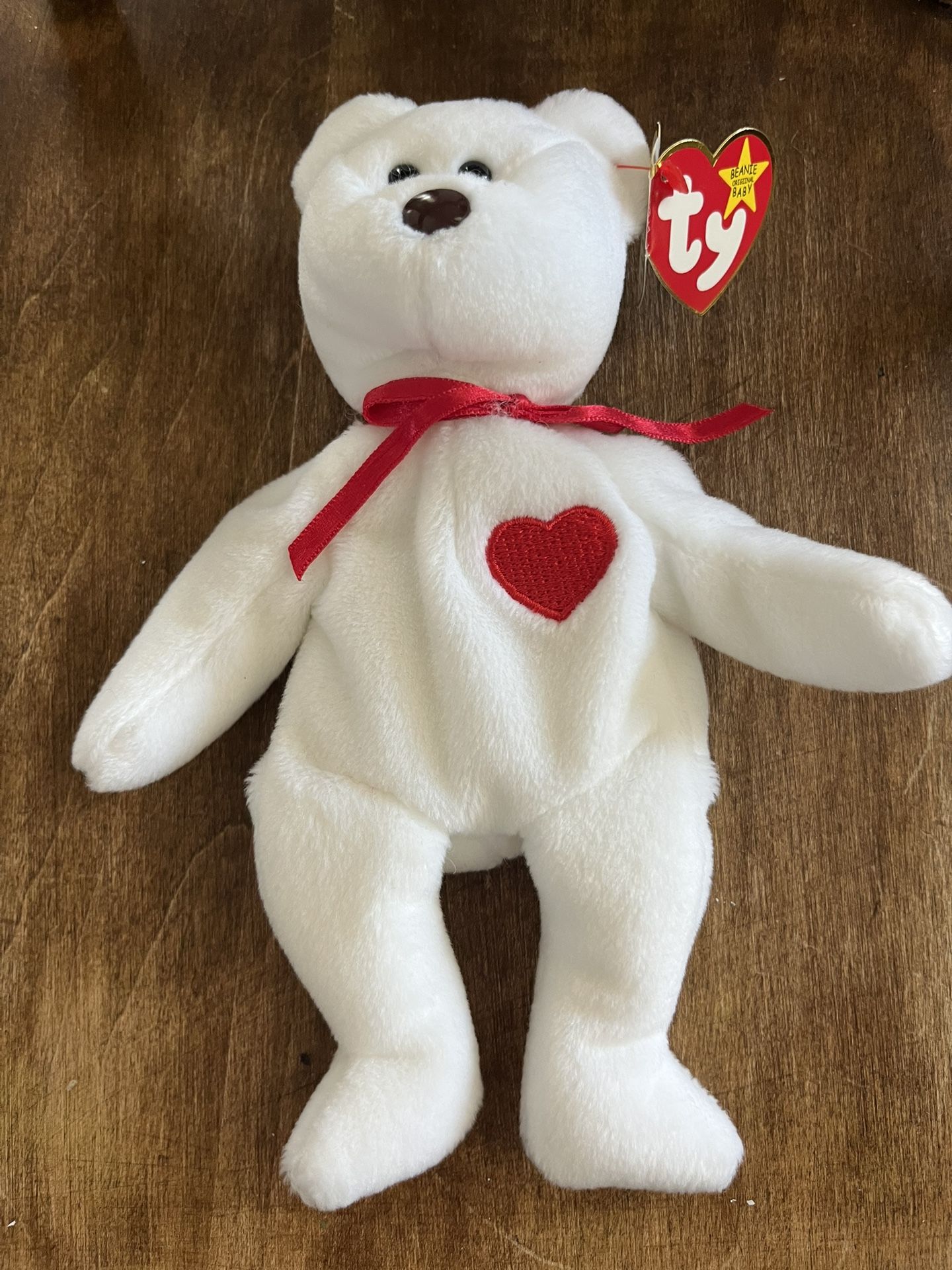 Reduced!! Rare 1st Edition Valentino TY Beanie Baby With Brown Nose And Tag Errors