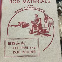 Vintage 1944 63 Page Catalog Of Fly, Lure, And Rod Materials And Tackle Tinker’s Guide By Wilmoth Tackle Co Roosevelt, N. Y.