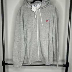 Comme des CDG Play Mini Red Heart Hoodie 'Grey' NEW W/TAGS (Men's XL) for Sale New York, New York - OfferUp