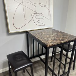 2 person table with stools 