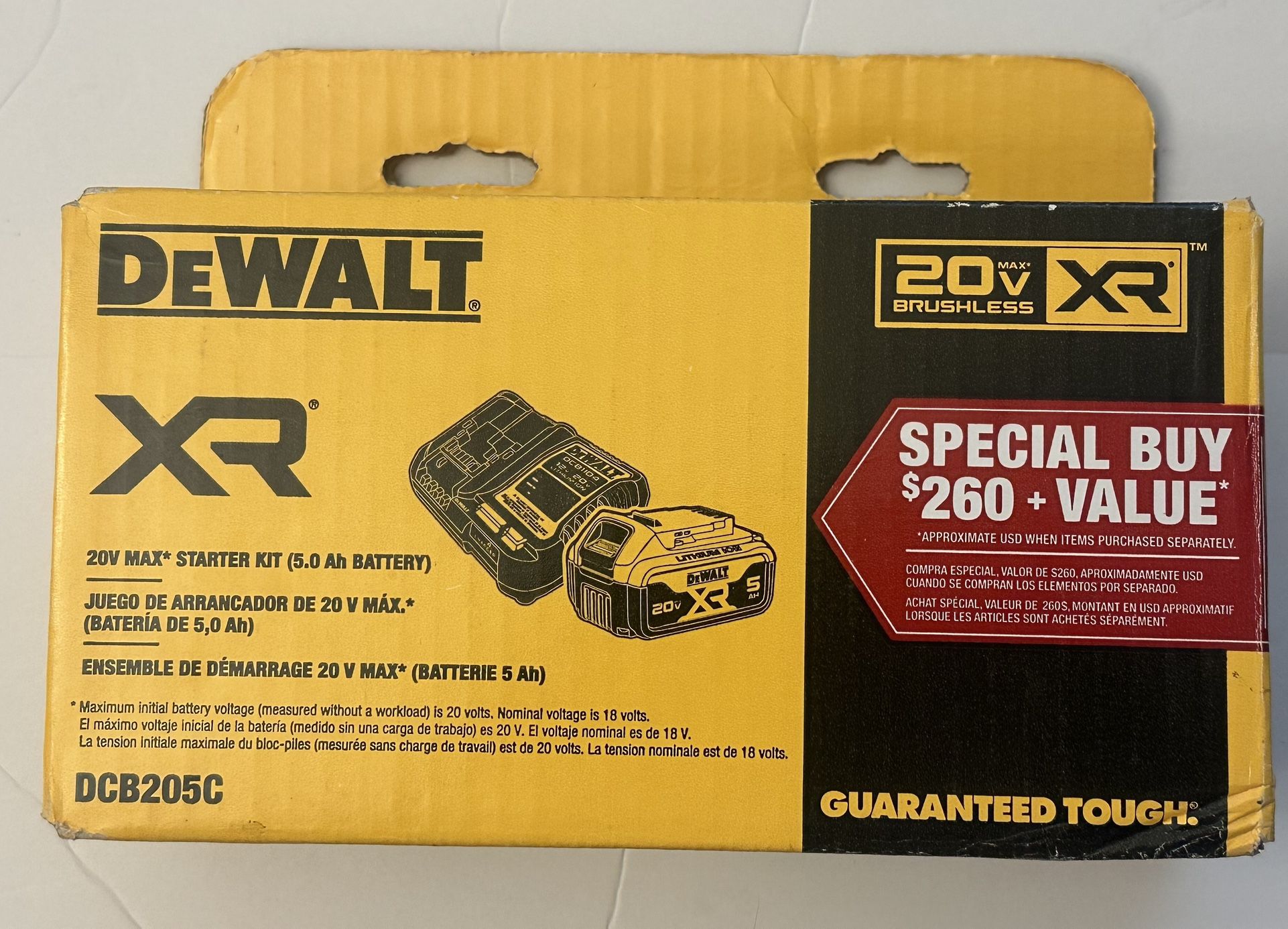 Dewalt 20-Volt Maximum XR 5.0 Ah Battery Pack and Charger