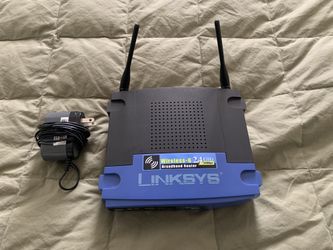 Linksys WRT54G Router with Power Adapter