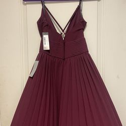 Burgundy, midi dress - NEW