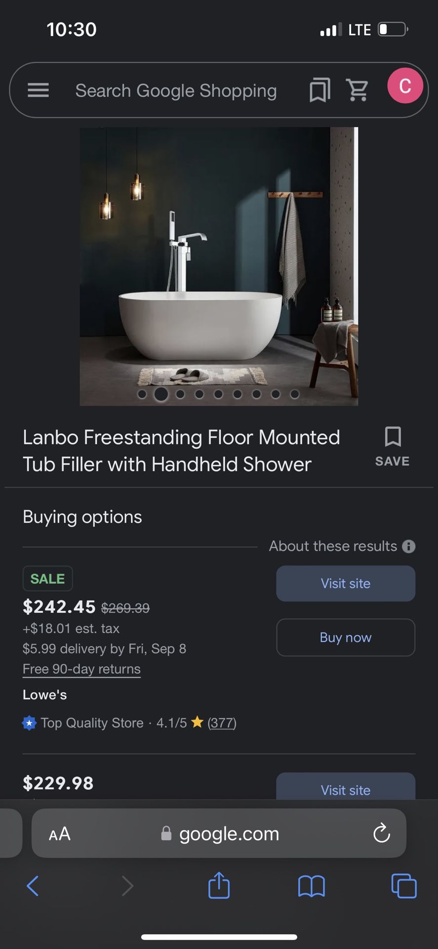 Tub Filler Building materials &amp; Supplies - Building materials 