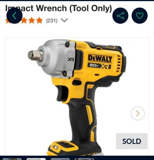 Dewalt 20v Half Inch Impact Wrench