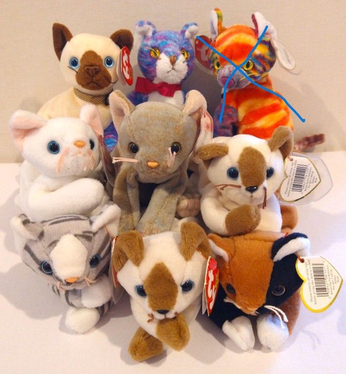 Ty Beanie Babies--Cats $5 each
