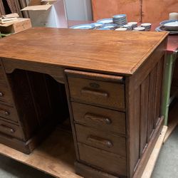 Antique. Vintage Oak Desk. Restored  