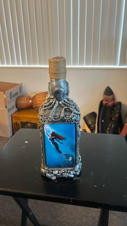 Mermaid and Octopus decretive art bottle