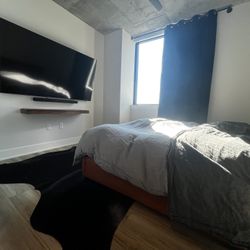 Bedroom Set + 75” TV & Sound System – Like New Modern Furniture