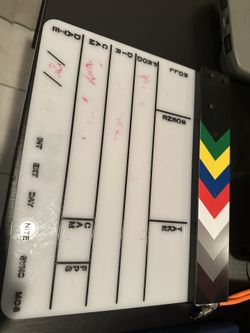 Acrylic Production Slate with Color Clapper Sticks PS-911-C 9-Section