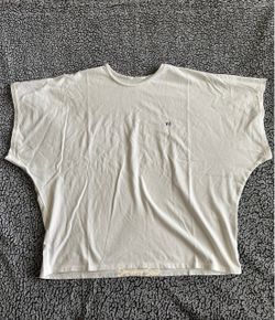 Vultures White Oversized Crop T-Shirt with ¥$ Logo