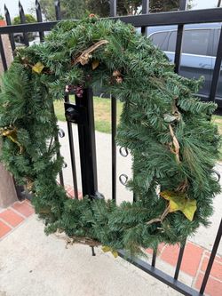 Beautiful Big Christmas Green Wreath - Ready To Decorate