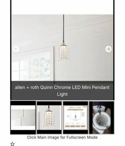 Allen + Roth Quinn Chrome LED Mini Pendant Light