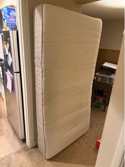 Twin mattress with frame