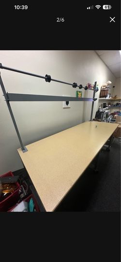 Uline Packaging Table + Drafting Chair