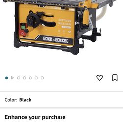 Rock&Rocker Dust Free Table Saw