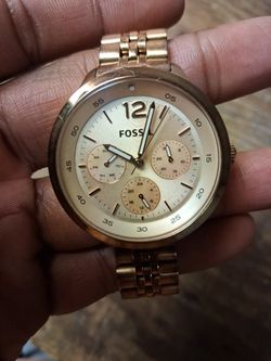FOSSIL ADALYN THREE-HAND ROSE GOLD-TONE STAINLESS STEEL WATCH BQ3421