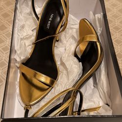 Nine West - Gold Heels (Size 8 - Ankle Strap)