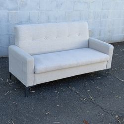 57" Multi-functional Storage Loveseat Sofa,Upholstered 2 Seat Sofa with Side Pockets for Living Room