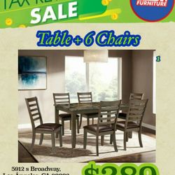 7pcs Dining Table $50 down ask me how?