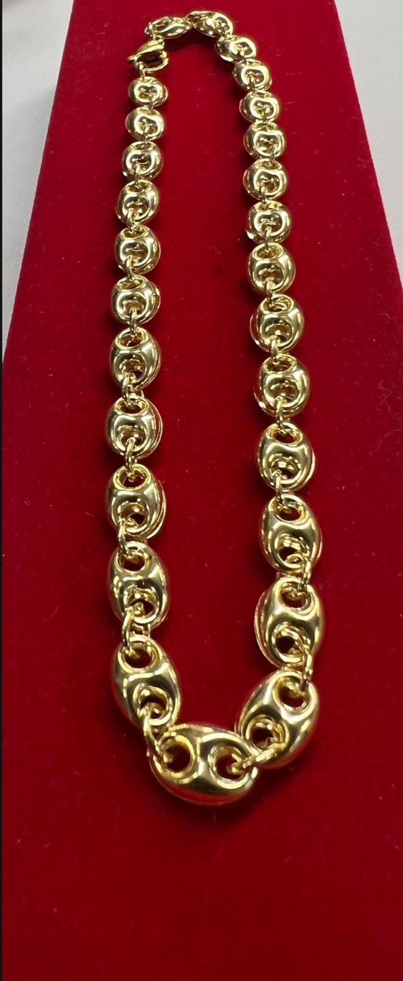 🔥women anklet🔥14k gold filled puffy links anklet best quality ‼️