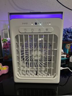 Portable Mini Air Cooler Fan with LED Light
