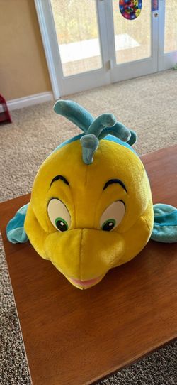 Little Mermaid Flounder 22 Inch Large Vintage Stuffed Animal