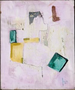 Abstract cubism composition oil painting original artwork