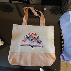 Book Of Butterflies Canvas Tote Bag