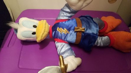 Large knight Donald duck plush