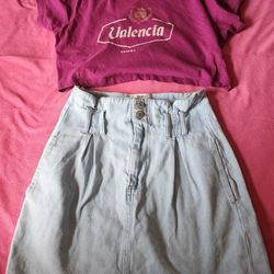 Crop Top & Skirt 
