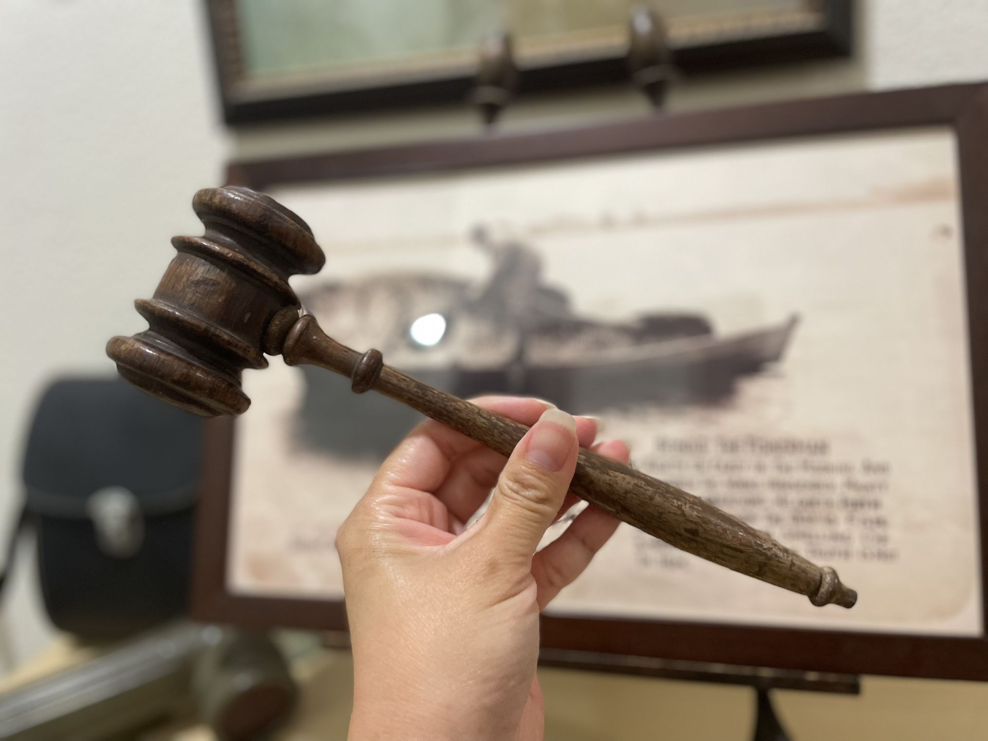 Vintage Wooden Gavel for Use and/or Home Decor 