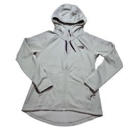 The North Face Momentum Hoodie Sweater Women Medium Gray Full Zip Used