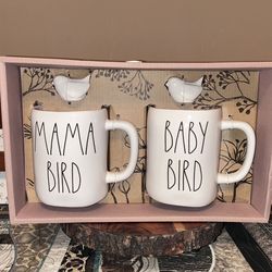 Rae Dunn Mama Bird/Baby Bird Set