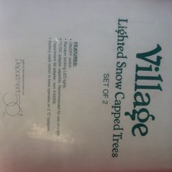 Department 56 Snow Village Lighted Snow Capped Trees