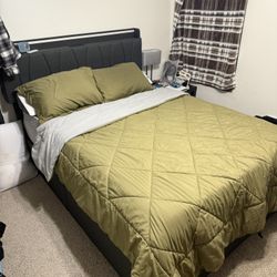 Full Size Bed W/LED Headboard And Plug Ins