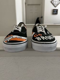 Custom Denver Broncos Painted Vans Sneakers