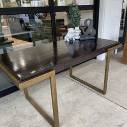 Restoration Hardware Desk With Gold Legs