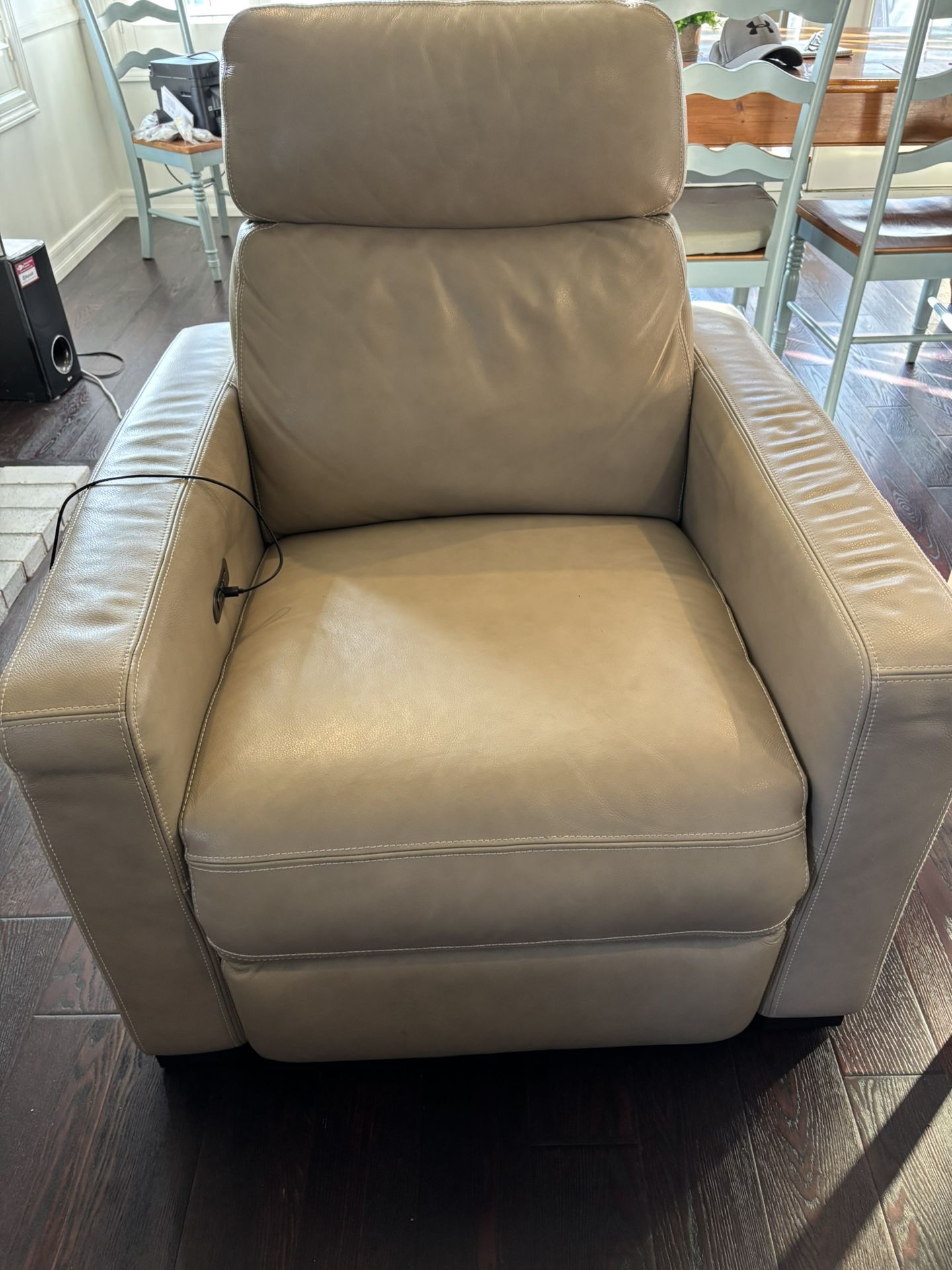 Electric-Powered Leather Recliner With USB Port
