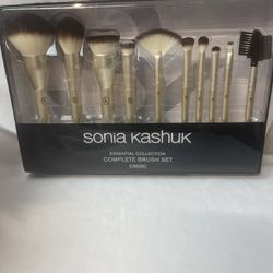 Sonia Kashuk~Essential Collection Complete 10 Piece Makeup Brush Set~New In Box