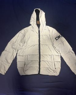 DKNY grey reflective puffer jacket for Sale in Brooklyn NY OfferUp