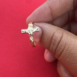 Anillo Cristo De Oro 14k