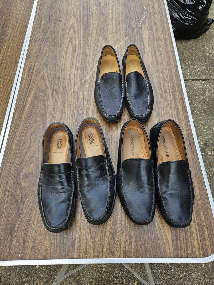 3 Brand Name Leather Shoes Size 10